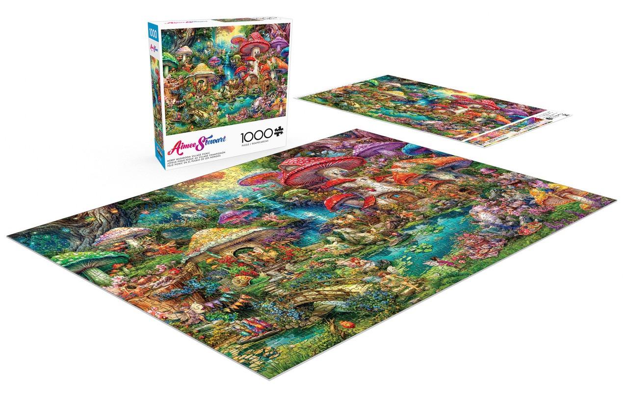 Buffalo Games Rompecabezas Mushroom Village Picnic 1000 Pza