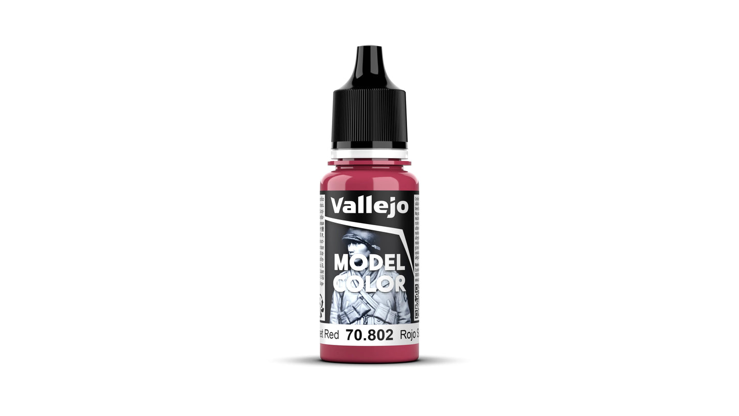 Vallejo Model Color 2024 18ml Pintura Acrílica 045 Rojo Sunset 70.802