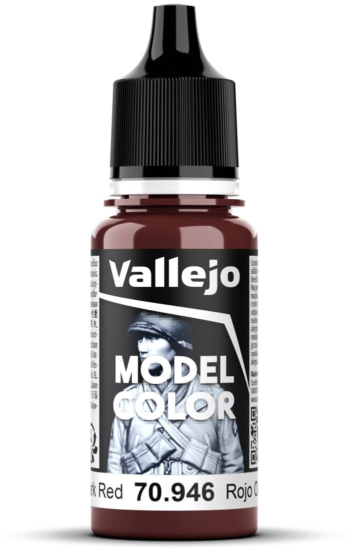Vallejo Model Color 2024 18ml Pintura Acrílica 40 Rojo Oscuro 70.946