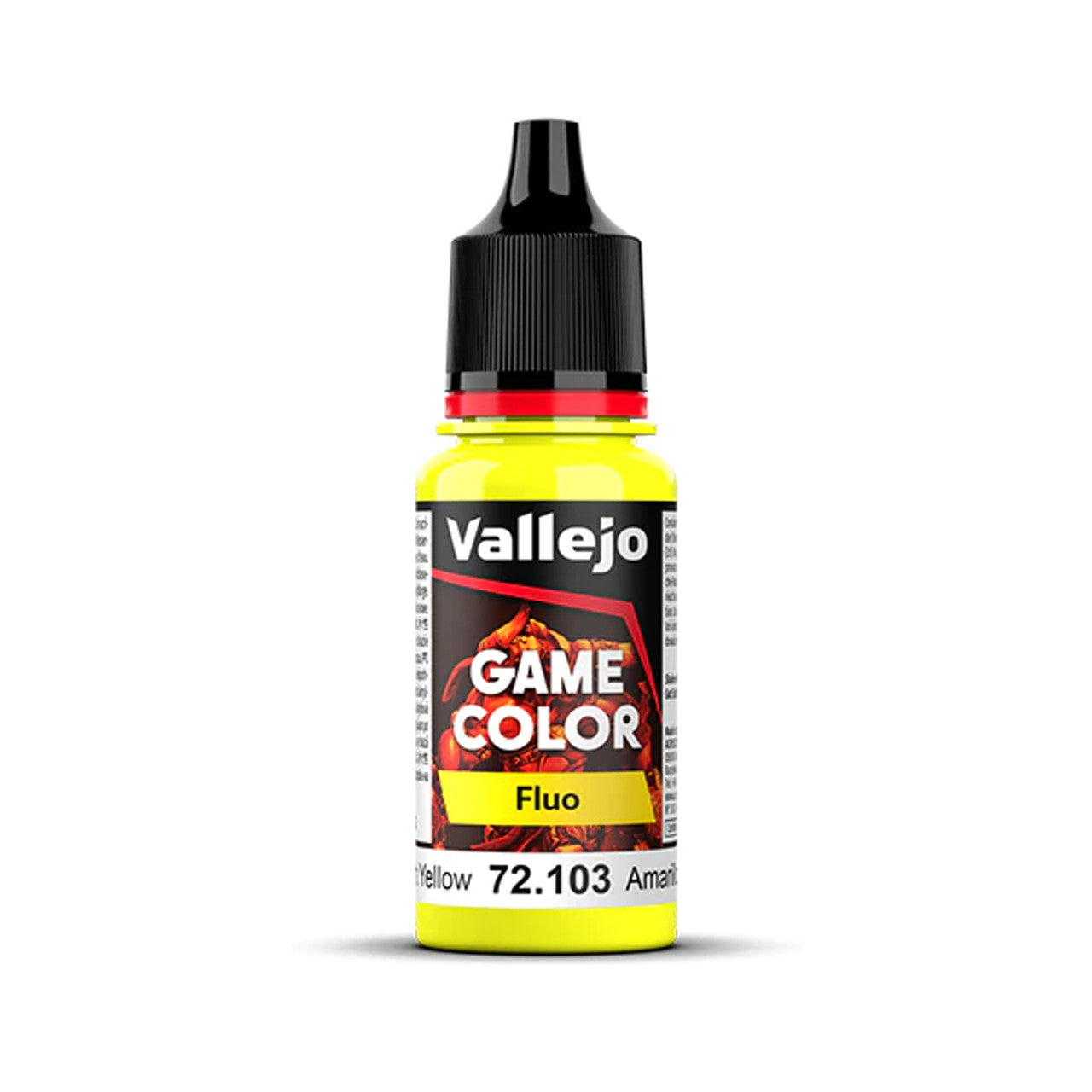 Vallejo Game Color 18ml Pintura Acrilica Fluorescente Amarillo Fluorescente 72.103