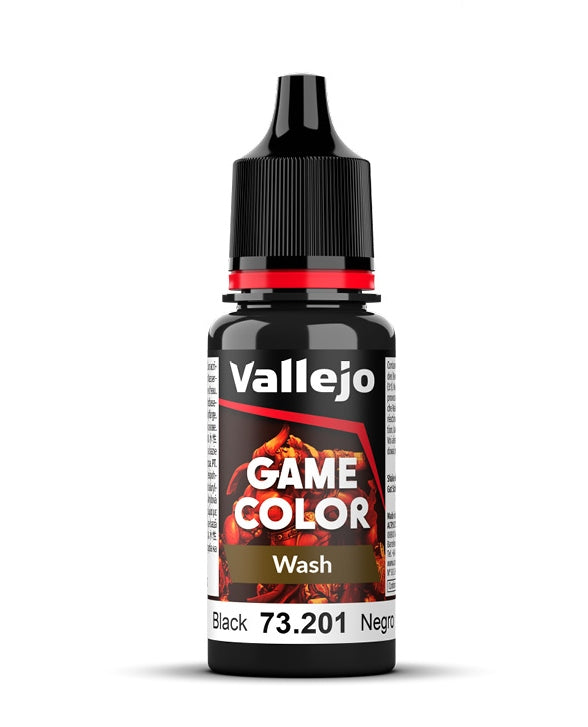 Vallejo Game Color Wash Negro 73.201 Pintura Acrilica 18ml
