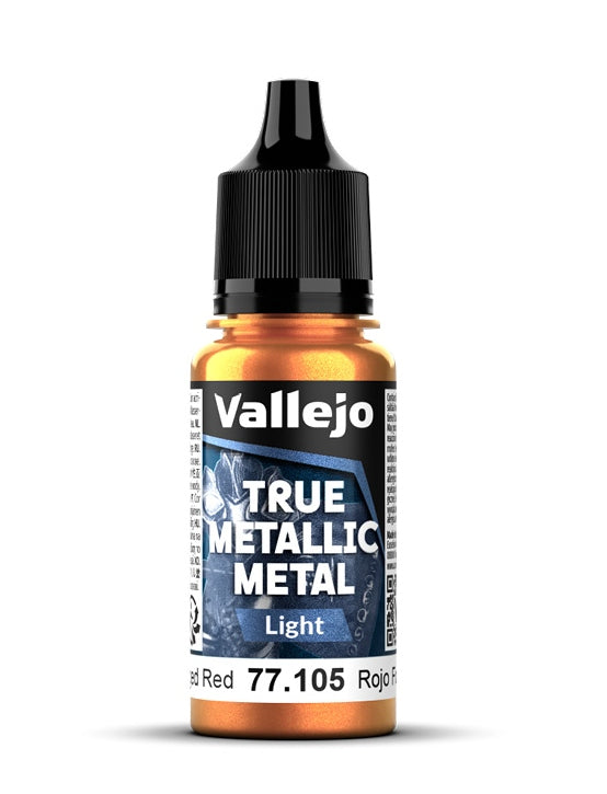 Vallejo True Metallic Metal 18ml Pintura Acrilica 77.105 Rojo Forjado Light