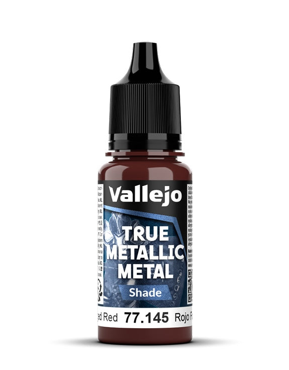 Vallejo True Metallic Metal 18ml Pintura Acrilica 77.145 Rojo Forjado Shade