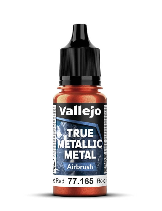 Vallejo True Metallic Metal 18ml Pintura Acrilica 77.165 Rojo Forjado Airbrush