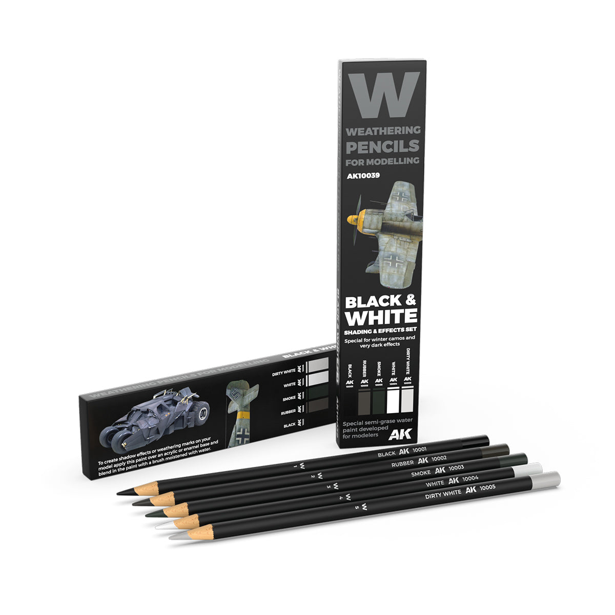 Ak Watercolor Pencil Set Black And White Ak10039 Lapices Acuareleables