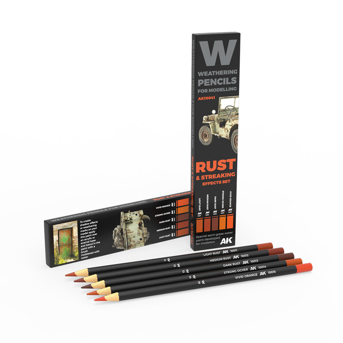Ak Watercolor Pencil Set Rust And Streaking Ak10041 Lapices Acuareleables