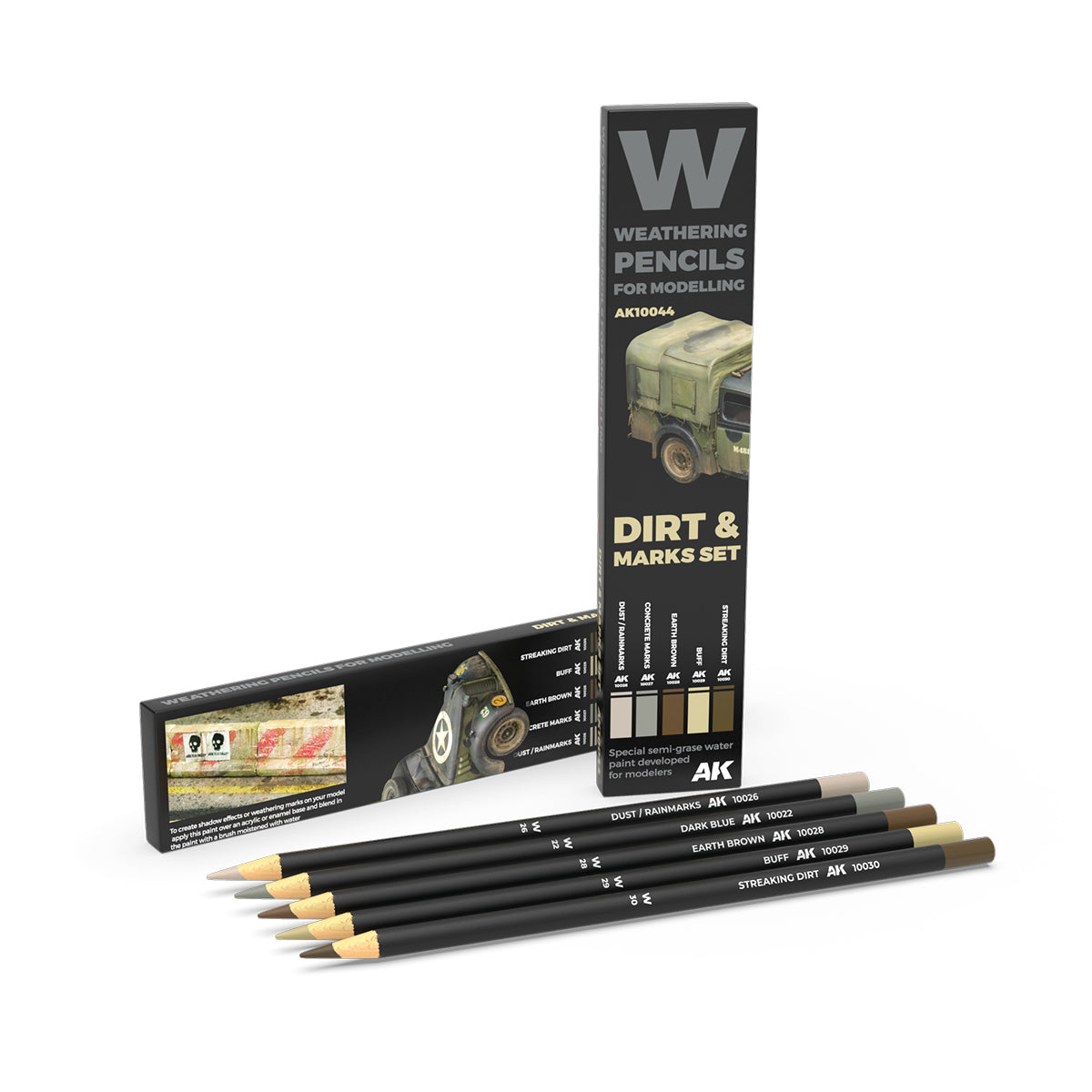Ak Watercolor Pencil Set Dirt And Marks Ak10044 Lapices Acuareleables