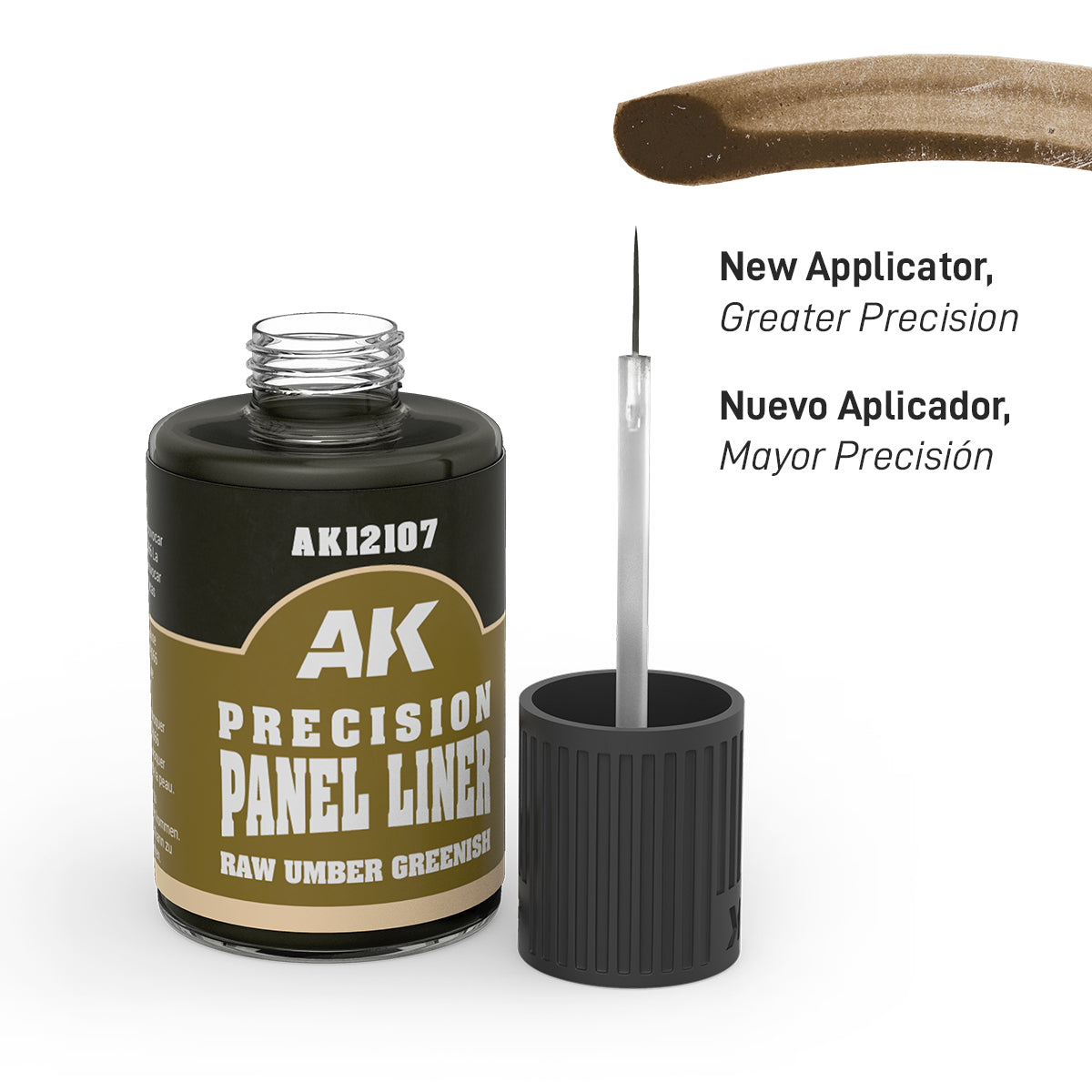 Ak Precision Panel Liner Panelador De Precisión 30ml AK12107 Raw Umber Greenish
