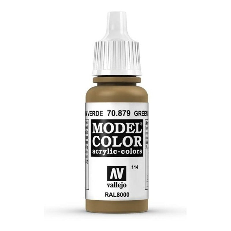 Vallejo Model Color 17ml Pintura Acrílica 114 Marrón Verde 70.879