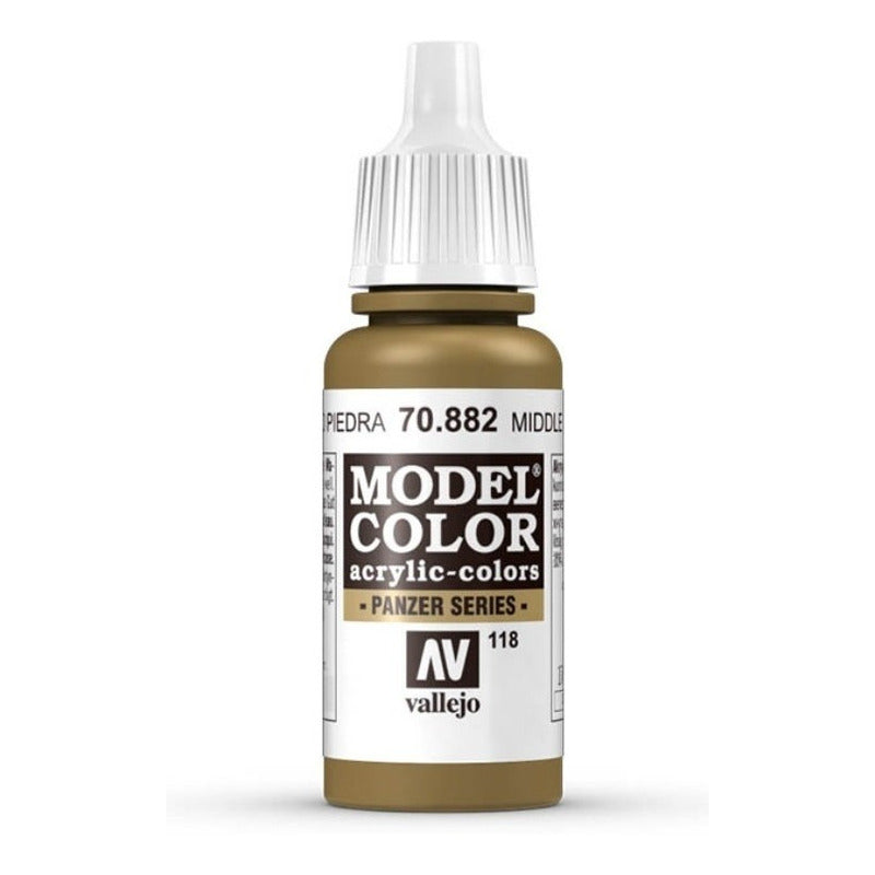 Vallejo Model Color 17ml Pintura Acrílica 118 Amarillo Piedra 70.882