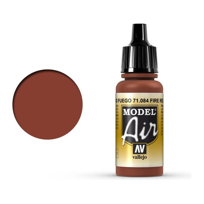 Vallejo Model Air 17ml Rojo Fuego 71.084