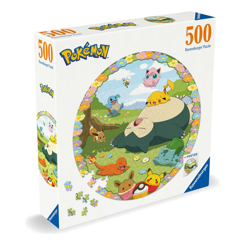 Ravensburger Rompecabezas Pokémon Redondo 500 Pza