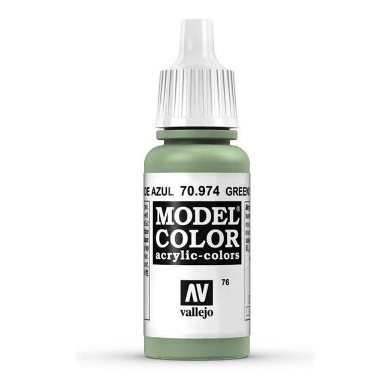 Vallejo Model Color 17ml Pintura Acrílica 76 Verde Azul 70.974