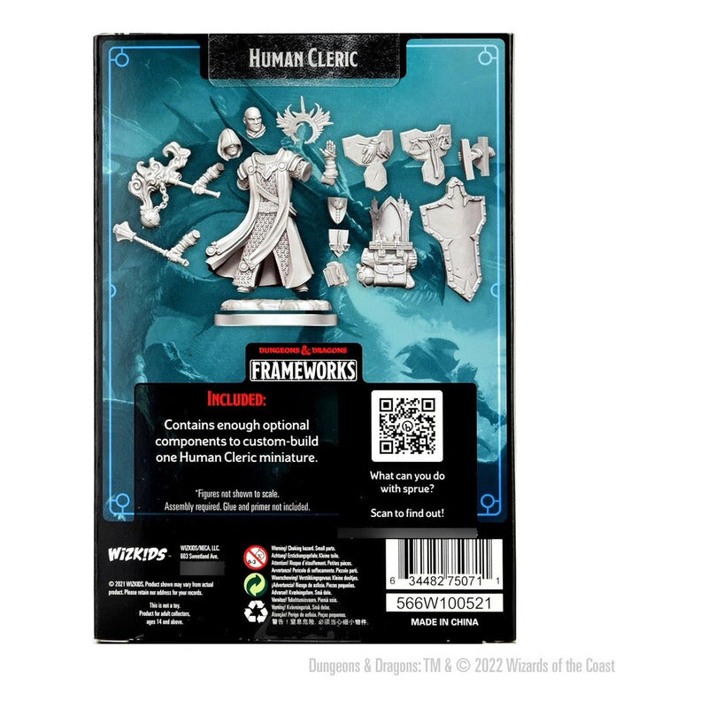 Dungeons & Dragons Frameworks Male Human Cleric Miniature