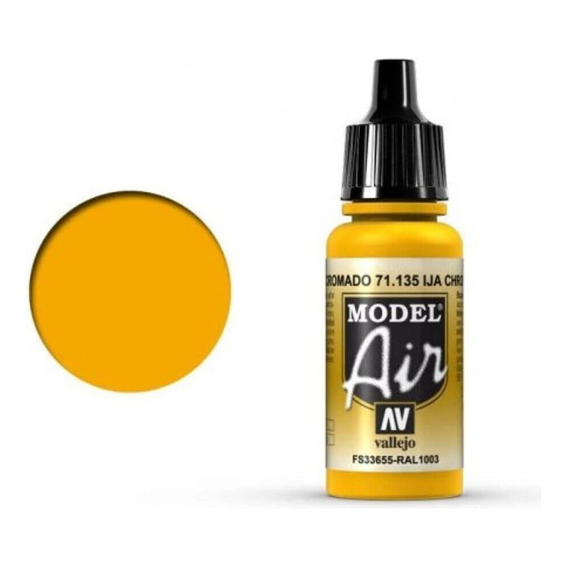 Vallejo Model Air 17ml IJA Amarillo Cromado 71.135