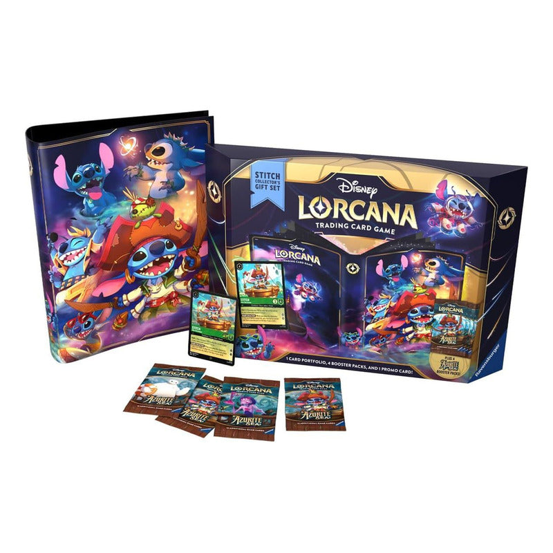 Disney Lorcana Azurite Sea Gift Set Stitch Collectors