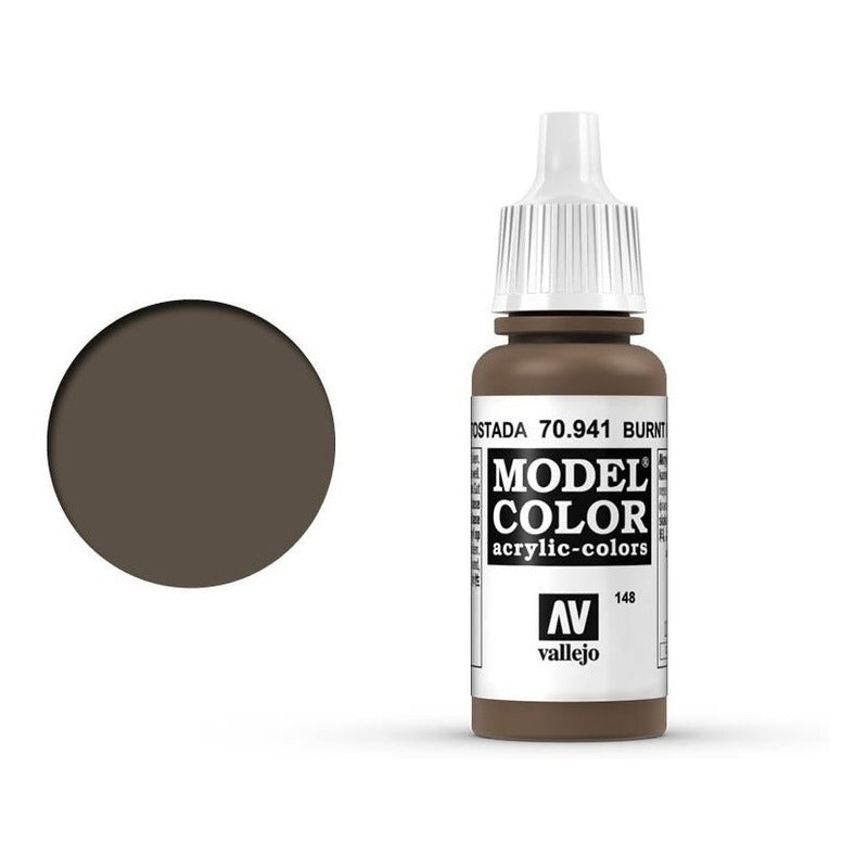 Vallejo Model Color 17ml Pintura Acrílica 148 Sombra Tostada 70.941