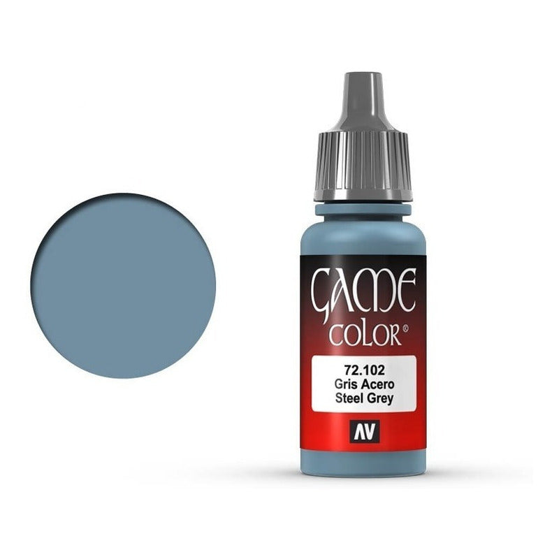 Vallejo Game Color 17ml Pintura Gris Acero 72.102