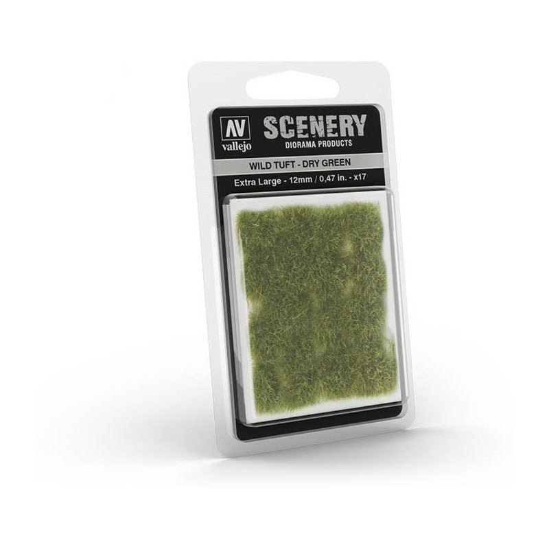 Vallejo Scenery Tuft Pastos Para Modelismo Wild Tuft Dry Green XL 12mm/0.47in x35