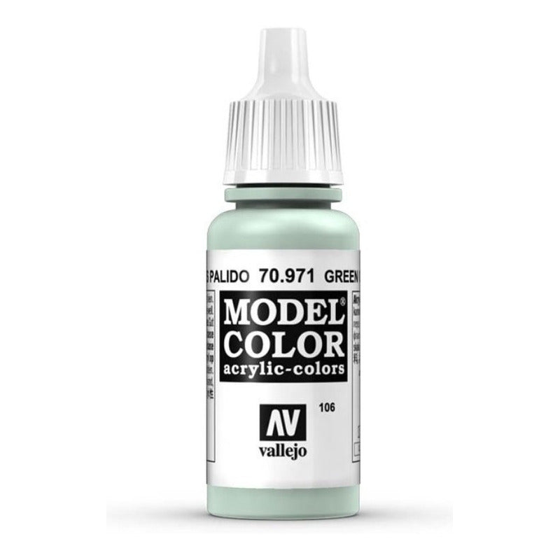 Vallejo Model Color 17ml Pintura Acrílica 106 Verde Gris Palido 70.971