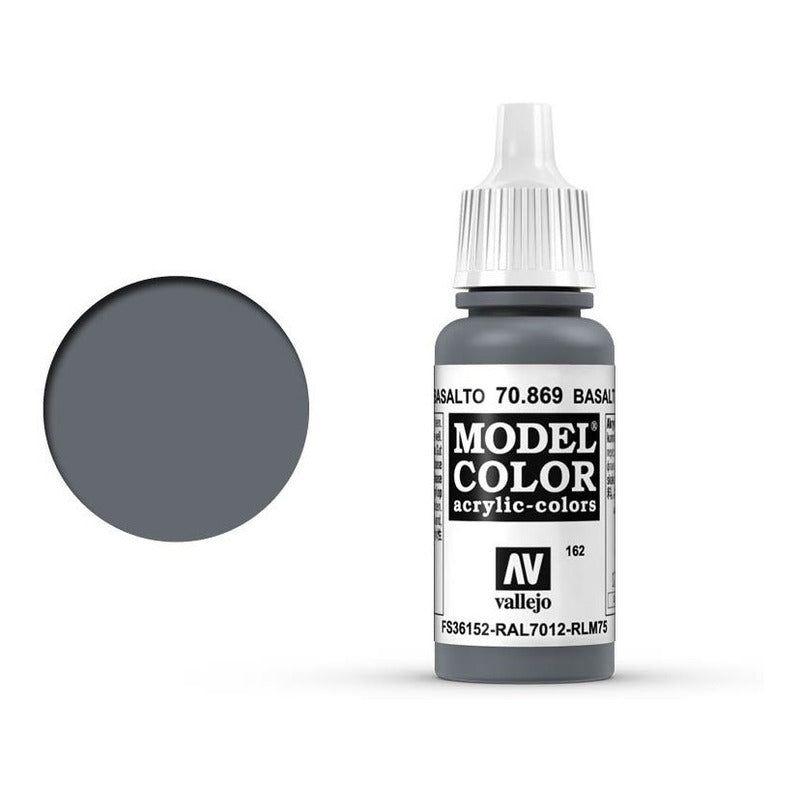 Vallejo Model Color 17ml Pintura Acrílica 162 Gris Basalto 70.869