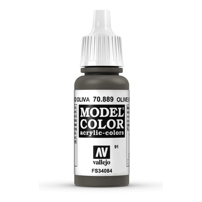 Vallejo Model Color 17ml Pintura Acrílica 91 Pardo Oliva 70.889
