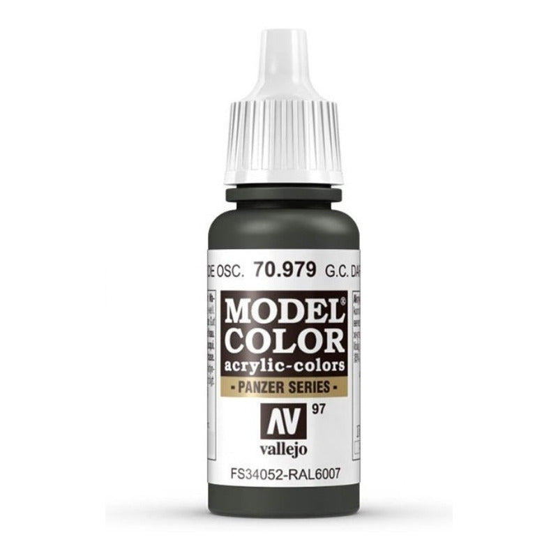 Vallejo Model Color 17ml Pintura Acrílica 97 Alemán Camuflaje Verde Oscuro 70.979