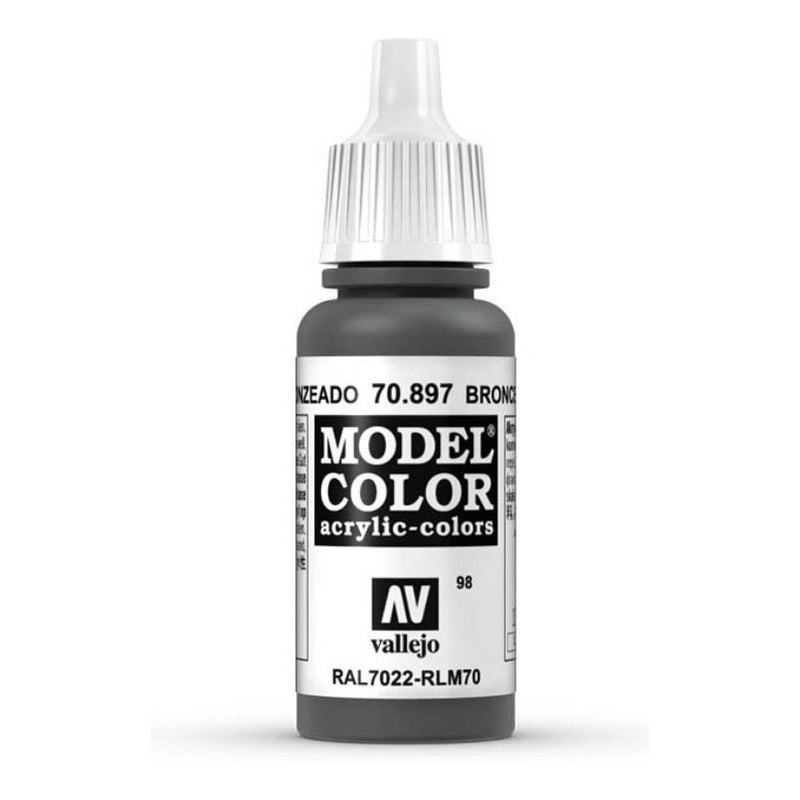 Vallejo Model Color 17ml Pintura Acrílica 98 Verde Bronceado 70.897