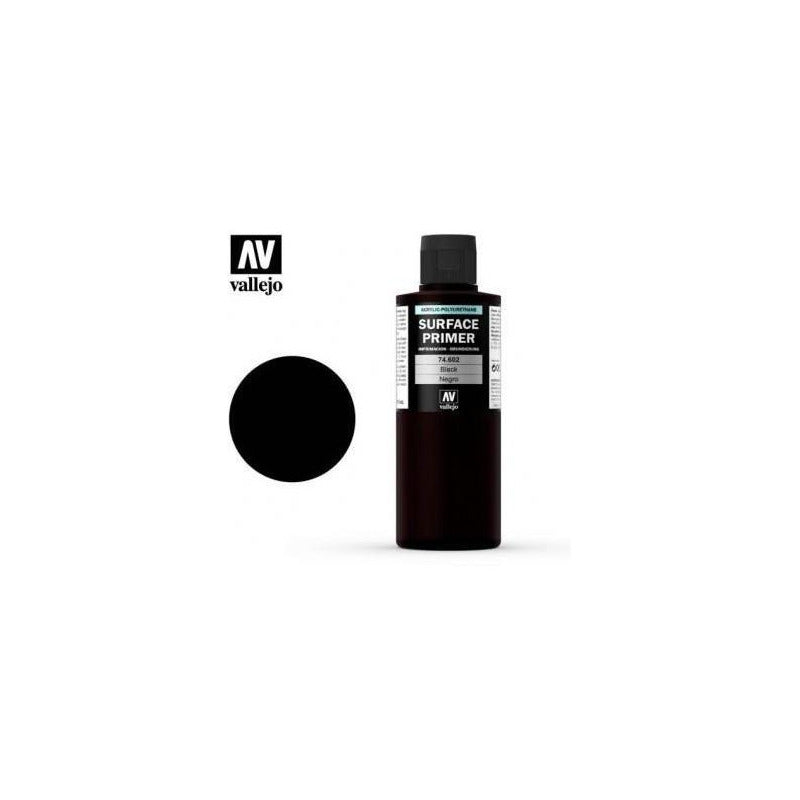 Vallejo Imprimación Acrílica Negro Botella 200ml 74.602