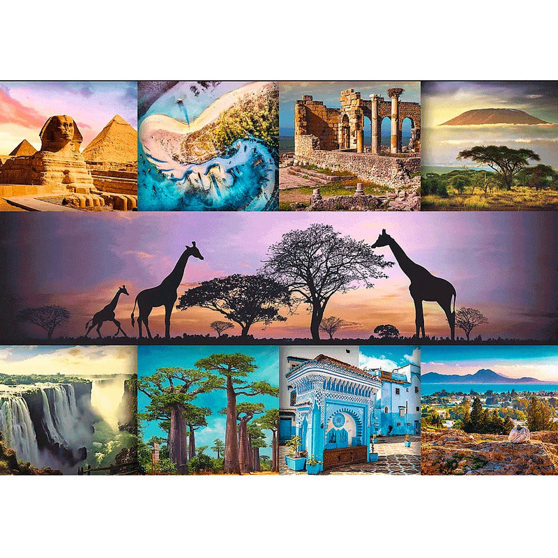 Trefl Rompecabezas Collage Lugares De África 1000 Pza