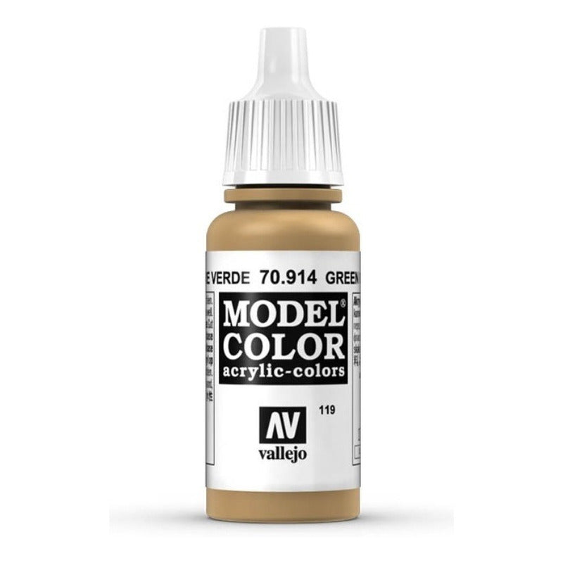 Vallejo Model Color 17ml Pintura Acrílica 119 Ocre Verde 70.914