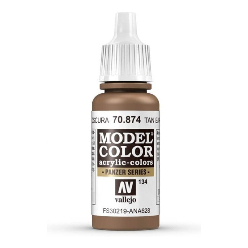 Vallejo Model Color 17ml Pintura Acrílica 134 Tierra Oscura 70.874