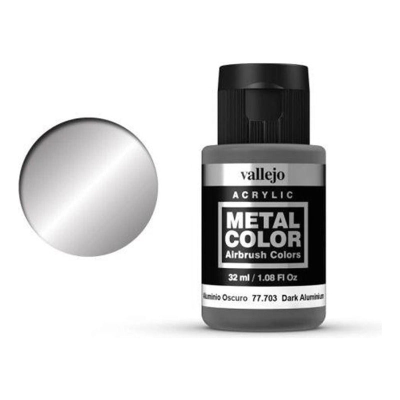 Vallejo Metal Color 32ml Pintura Para Aerografo Aluminio Oscuro 77.703