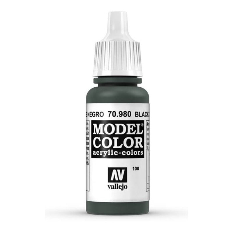 Vallejo Model Color 17ml Pintura Acrílica 100 Verde Negro 70.980
