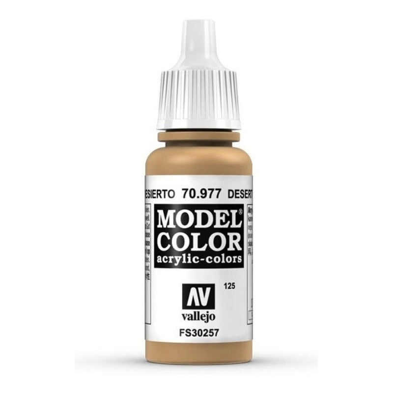 Vallejo Model Color 17ml Pintura Acrílica 125 Amarillo Desierto 70.977