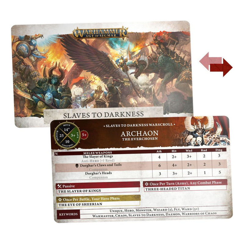 Gw Warhammer Aos Warscroll Cards Slaves To Darkness