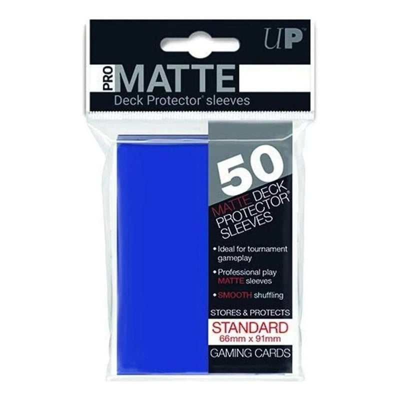 Ultra Pro Matte Micas Standard 66x91mm Azul Pack 50