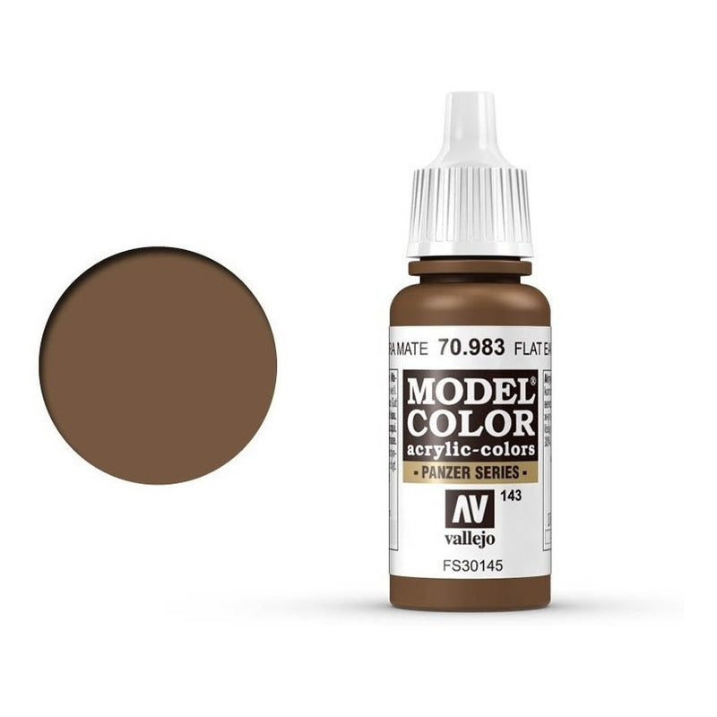 Vallejo Model Color 17ml Pintura Acrílica 143 Tierra Mate 70.983