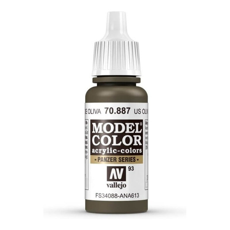 Vallejo Model Color 17ml Pintura Acrílica 93 US Verde Oliva 70.887