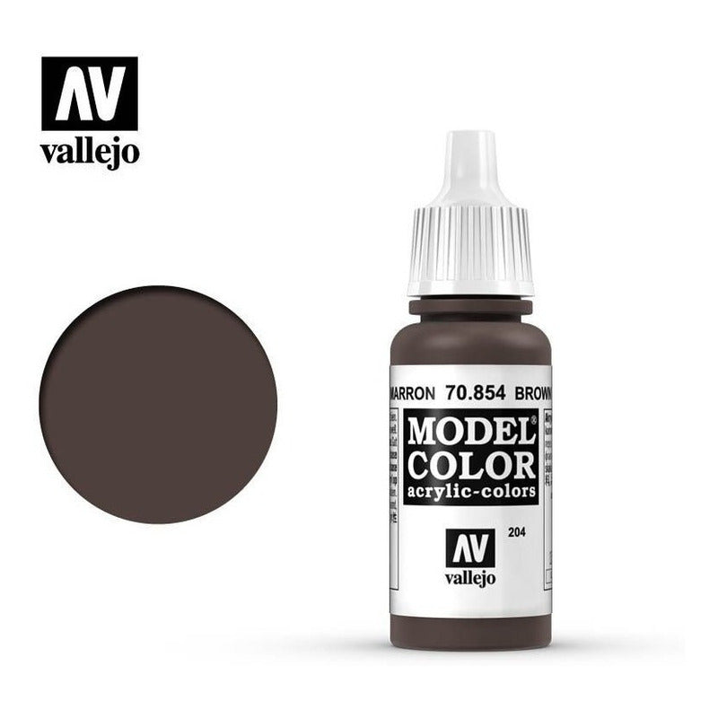Vallejo Model Color 17ml Pintura Acrílica 204 Patina Marrón 70.854