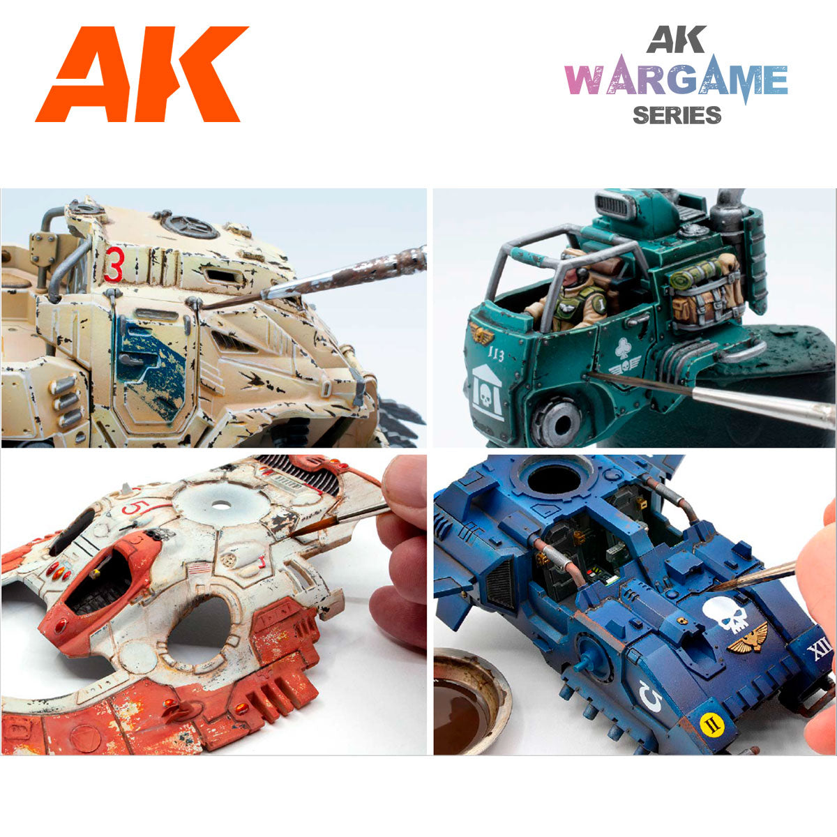 Ak Wargame Washes Ak14204 Dark Rust Wash Pintura 35ml