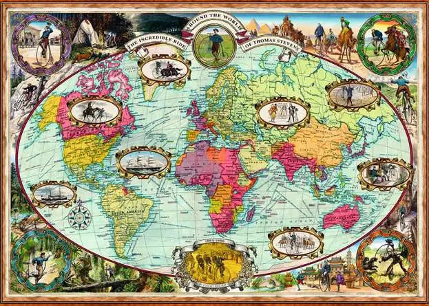 Ravensburger Rompecabezas Vuelta Al Mundo en Bicicleta 1000 Pza