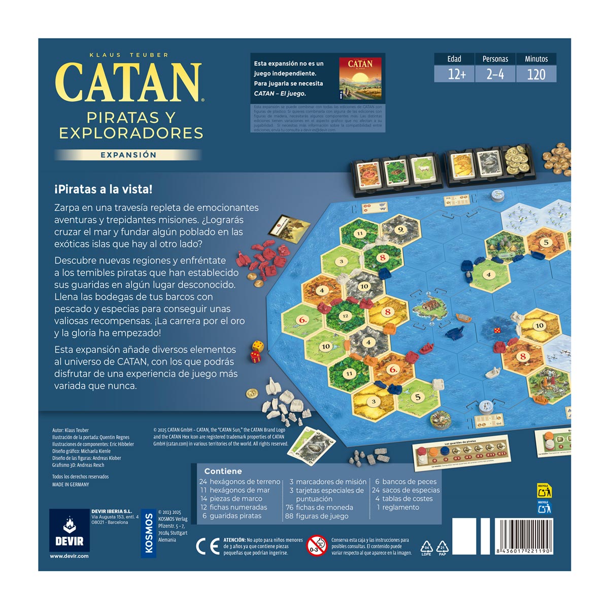 Catan Piratas Y Exploradores Expansion En Español Juego De Mesa