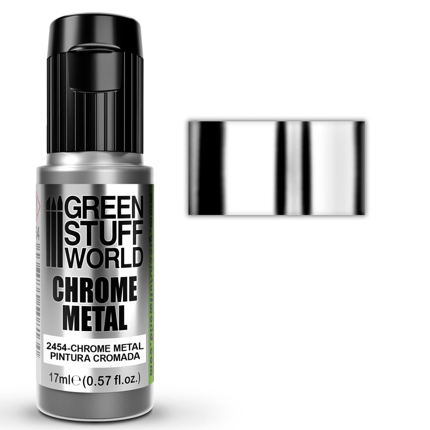 Green Stuff World Pintura Chrome Metal Pintura Cromada 17ml