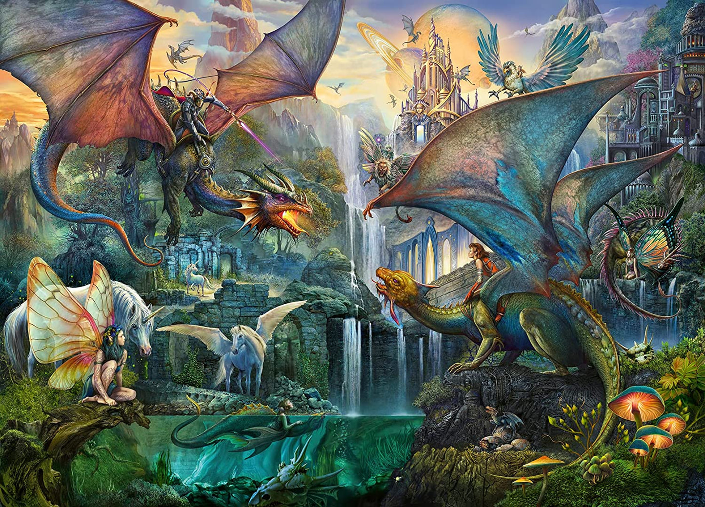 Ravensburger Rompecabezas Bosque Magico De Dragones 9000 Pzas