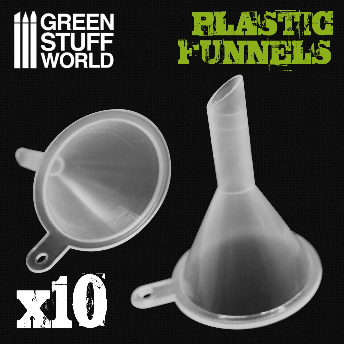 Green Stuff World 10 Embudos De Plastico