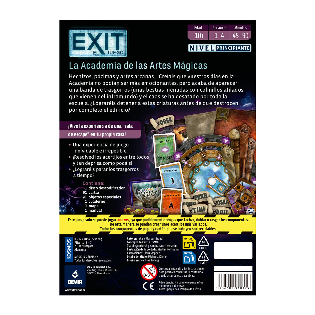 Devir Exit La Academia De Las Artes Mágicas Juego - Español
