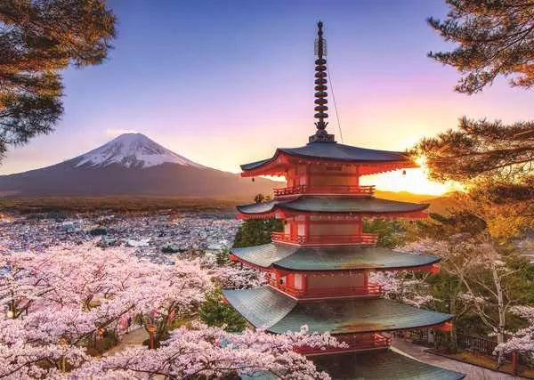 Ravensburger Rompecabezas Monte Fuji Sakuras En Flor 1000pza