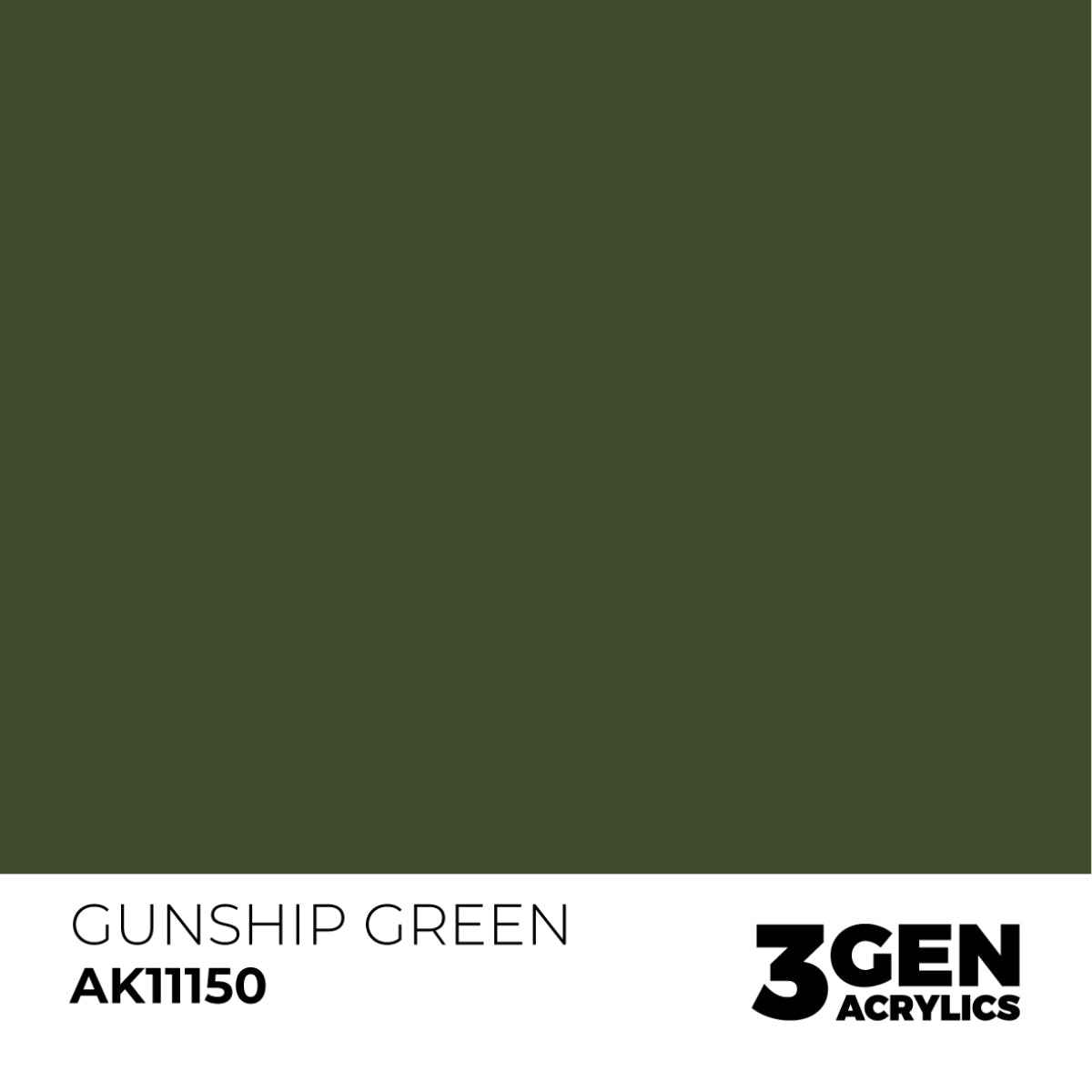 Ak Pintura Acrílica Gama Genérica AK11150 Gunship Green 18ml