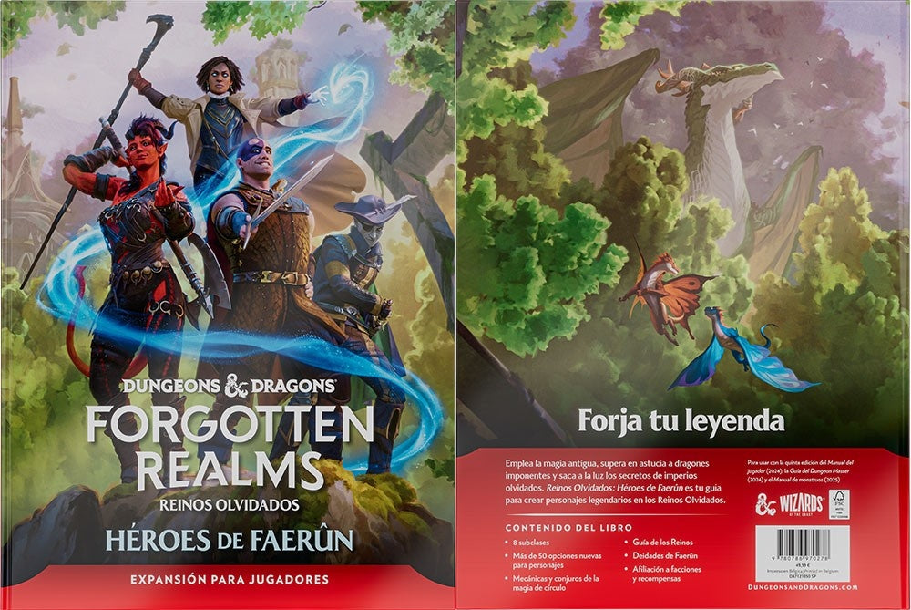 Dungeons & Dragons reinos olvidados héroes de faerun libro en español
